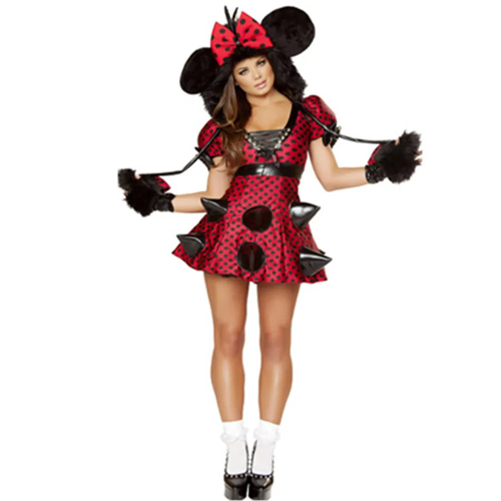 Deluxe Plush Monster Animal Costume for Adult Leopard Fox Cat Girl Cosplay Costume Halloween Costumes Women Fancy Party Dress Up