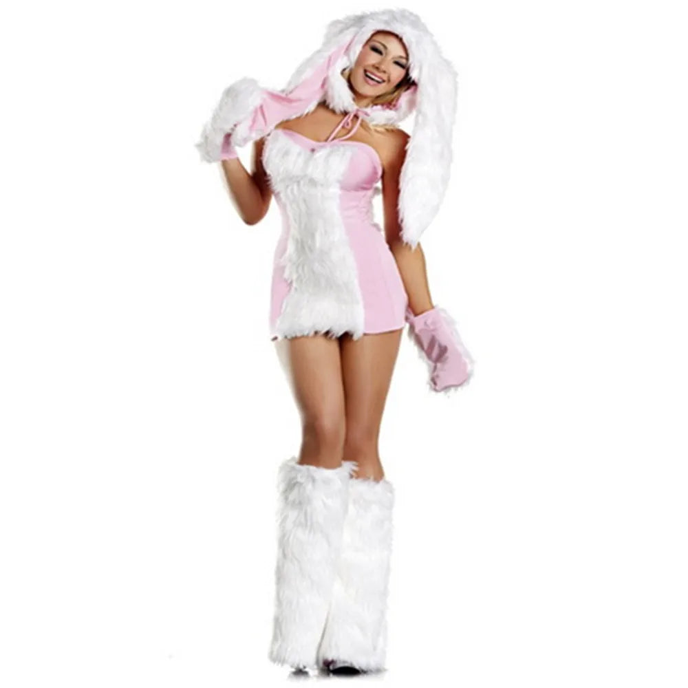 Deluxe Plush Monster Animal Costume for Adult Leopard Fox Cat Girl Cosplay Costume Halloween Costumes Women Fancy Party Dress Up